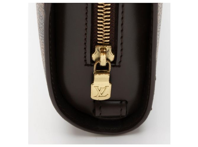 Clutch Louis Vuitton Damier Ebene Saint Louis Marrone - vista 9