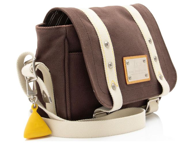 Louis Vuitton Vintage Canvas Antigua Besace Messenger Marrone - vista 2