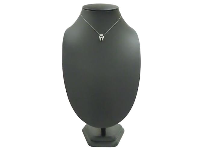 Céline Celine Platin-Diamant-Halskette Silber Metallisch - Ansicht 10