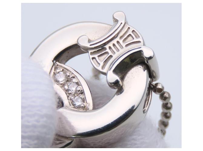 Céline Celine Platin-Diamant-Halskette Silber Metallisch - Ansicht 6