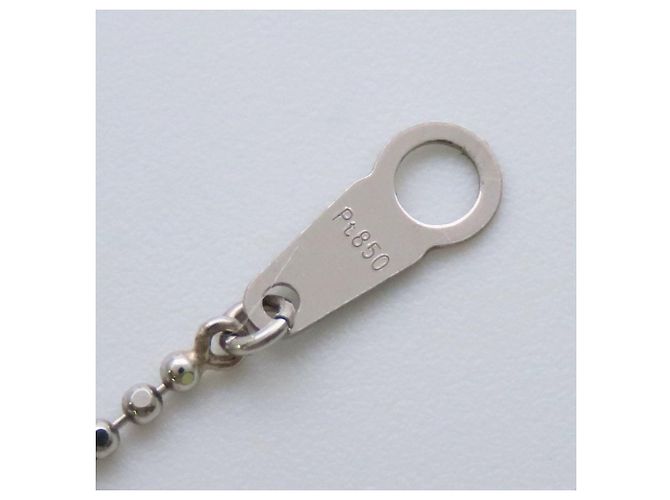 Céline Celine Platin-Diamant-Halskette Silber Metallisch - Ansicht 9