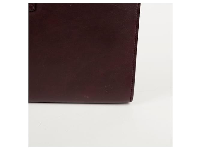 Saint Laurent Cabas Chic Flap Clutch Rosso - vista 10