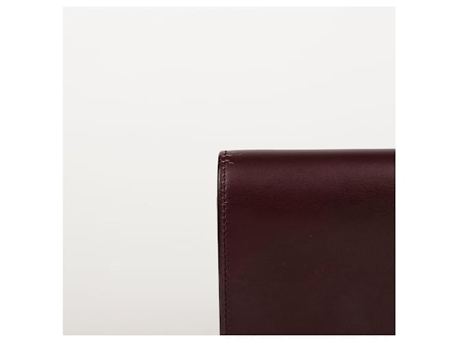 Saint Laurent Cabas Chic Flap Clutch Rosso - vista 4