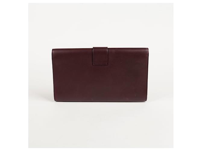 Saint Laurent Cabas Chic Flap Clutch Rosso - vista 8