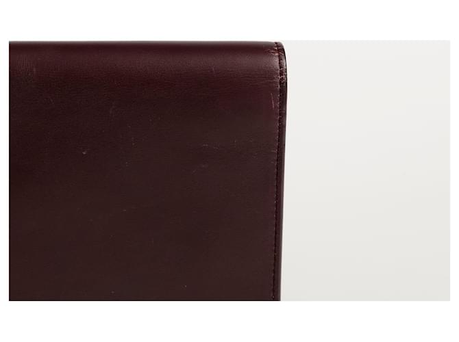 Saint Laurent Cabas Chic Flap Clutch Rosso - vista 9