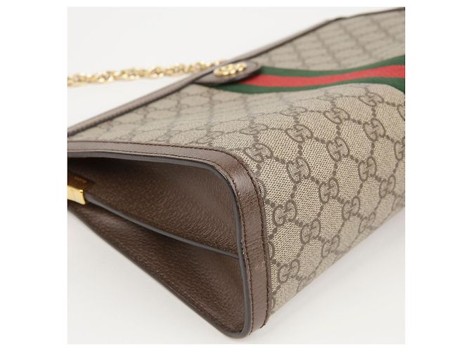 Gucci Borsa a tracolla Ophidia Gg Medium Marrone - vista 5