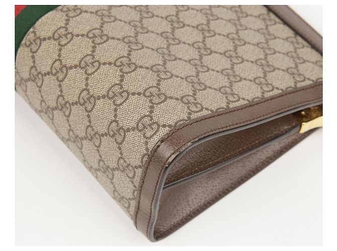 Gucci Borsa a tracolla Ophidia Gg Medium Marrone - vista 8