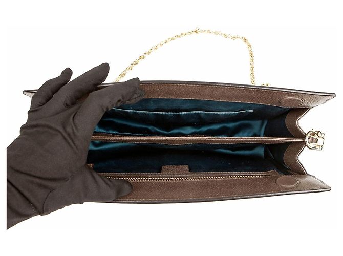 Gucci Borsa a tracolla Ophidia Gg Medium Marrone - vista 9