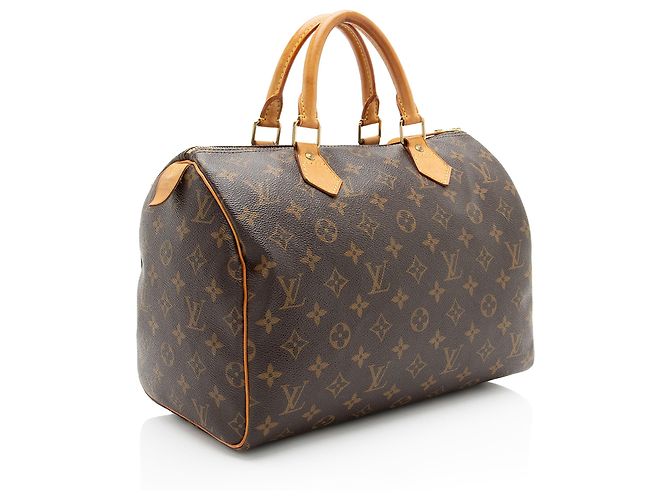 Borsa Louis Vuitton Monogram Canvas Speedy 30 Marrone - vista 2