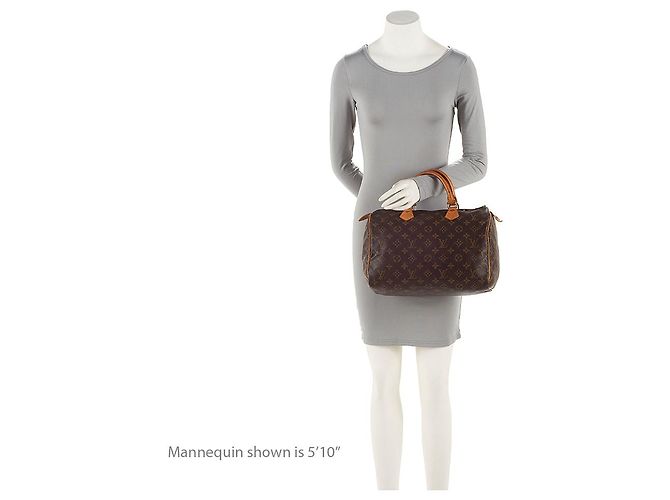 Borsa Louis Vuitton Monogram Canvas Speedy 30 Marrone - vista 5