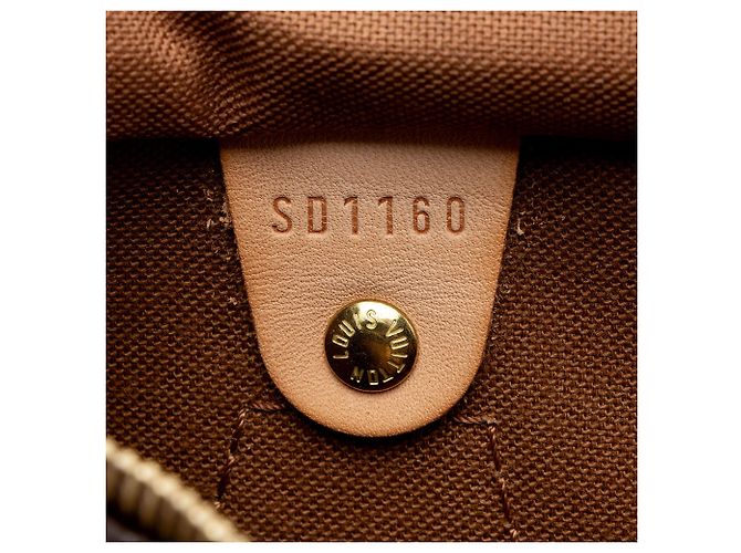 Borsa Louis Vuitton Monogram Canvas Speedy 30 Marrone - vista 6