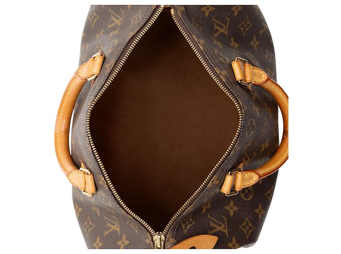 Borsa Louis Vuitton Monogram Canvas Speedy 30 Marrone - vista 7