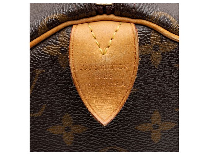 Borsa Louis Vuitton Monogram Canvas Speedy 30 Marrone - vista 8