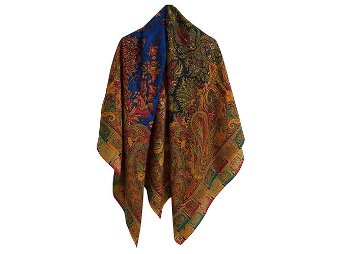 Grande stola Etro in lana e seta Multicolore - vista 3