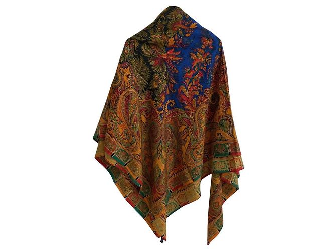 Grande stola Etro in lana e seta Multicolore - vista 4