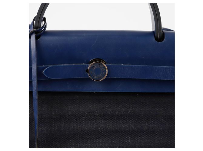 Borsa tote Hermès in pelle nera Nero - vista 2