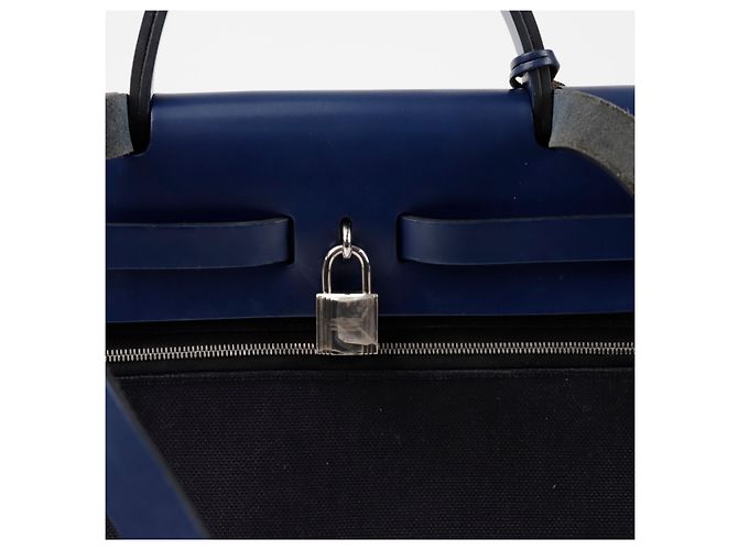 Borsa tote Hermès in pelle nera Nero - vista 4