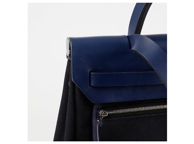 Borsa tote Hermès in pelle nera Nero - vista 5