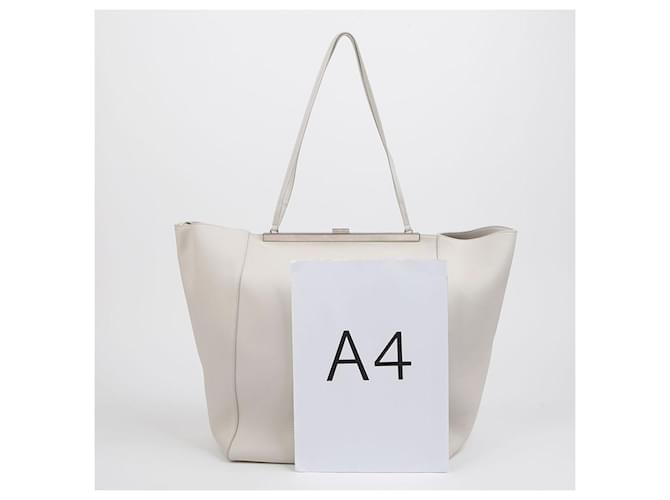 Céline Borsa a Tracolla Cabas Buckle Bianco - vista 8