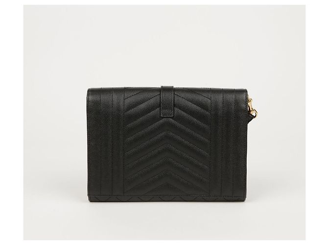 Saint Laurent Pouch a Busta Mix Matelassé Nero - vista 3