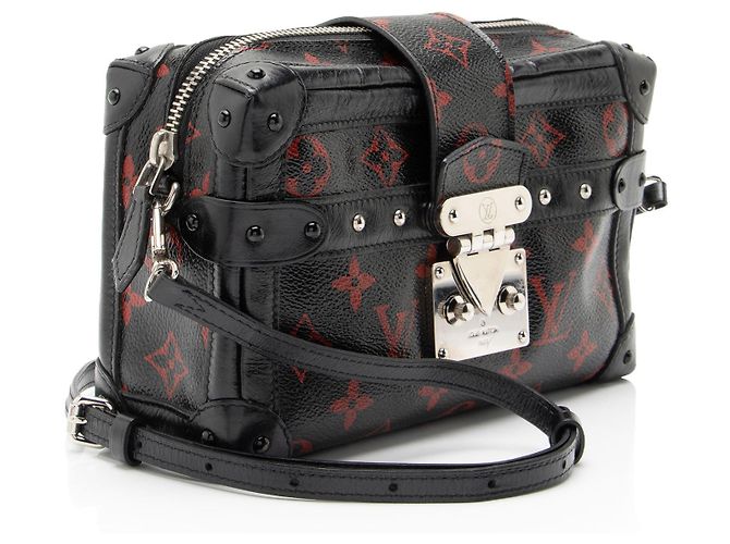 Borsa Louis Vuitton Limited Edition Monogram Infrarouge Petite Malle Soft Bag Nero - vista 2