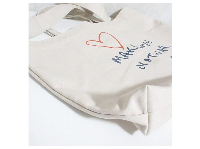 Paul Smith MAKE LOVE NOT WAR Canvas 2way Tote Bag Pink - Ansicht 4