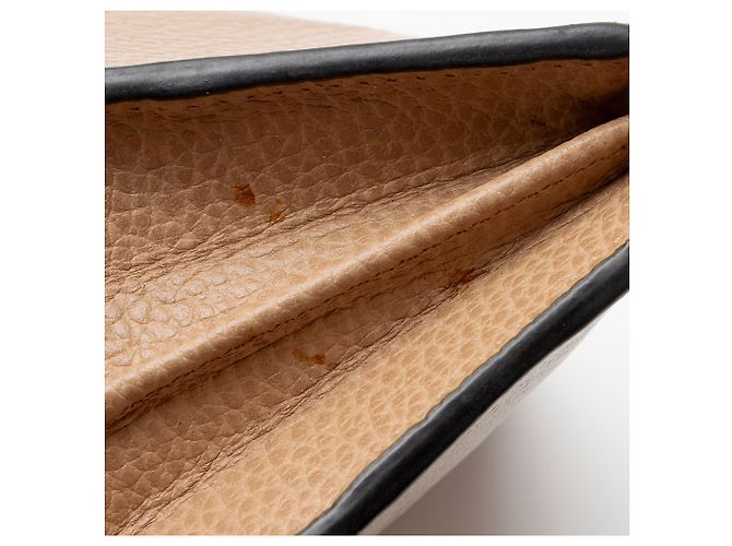Cartera Continental Gucci de piel con G entrelazadas Castaño Beige - vista 10