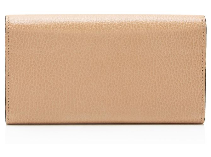 Cartera Continental Gucci de piel con G entrelazadas Castaño Beige - vista 3