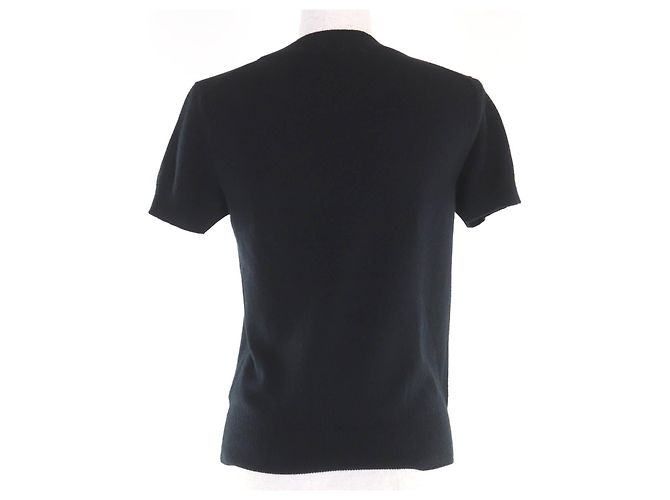 Hermès H-Lift Metal Kurzarm Strick 36 Schwarz - Ansicht 3