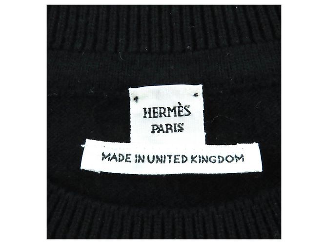 Hermès H-Lift Metal Kurzarm Strick 36 Schwarz - Ansicht 6
