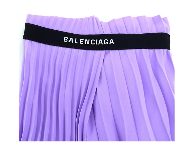 Falda plisada Balenciaga de poliéster Púrpura - vista 5