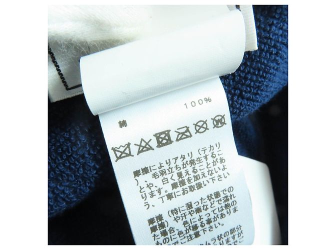 Cappello bucket in cotone ricamato logo H Hermès XS59 Blu Blu navy - vista 10