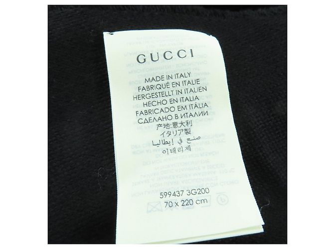 Sciarpa in lana Gucci Stall Nero - vue 9