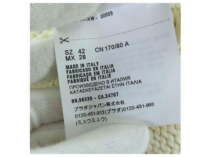 Prada Strickware aus Baumwolle mit Triangle-Logo Roh - Ansicht 9