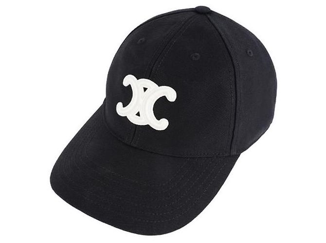 Céline Cappellino da baseball in cotone Triope Nero - vista 9