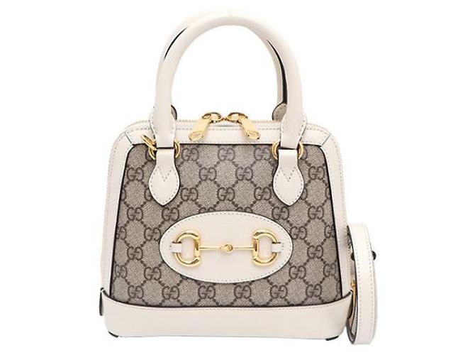 Horsebit 1955 Gucci Mini Borsa Tote con manico e borsa a tracolla Horsebit Marrone - vista 10