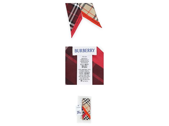 Burberry Sciarpa in seta a quadri contrastanti da donna Marrone - vista 4