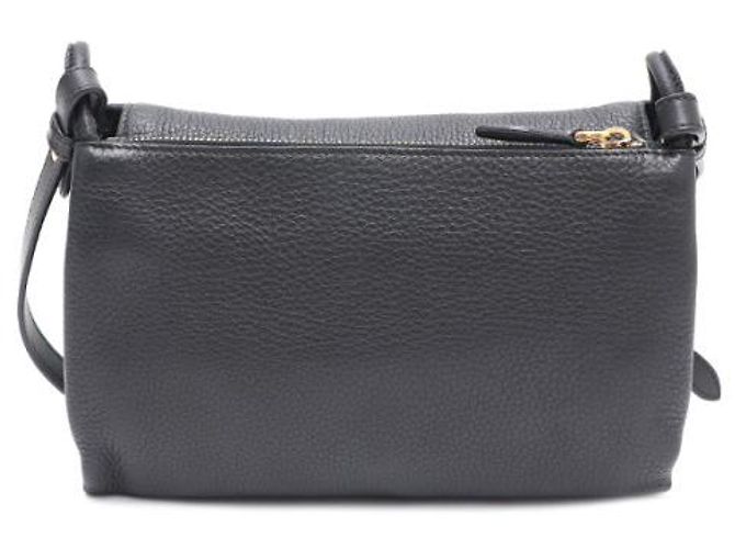 Prada Borsa mini a tracolla con patta VITELLO DINO placcata oro Nero - vista 12