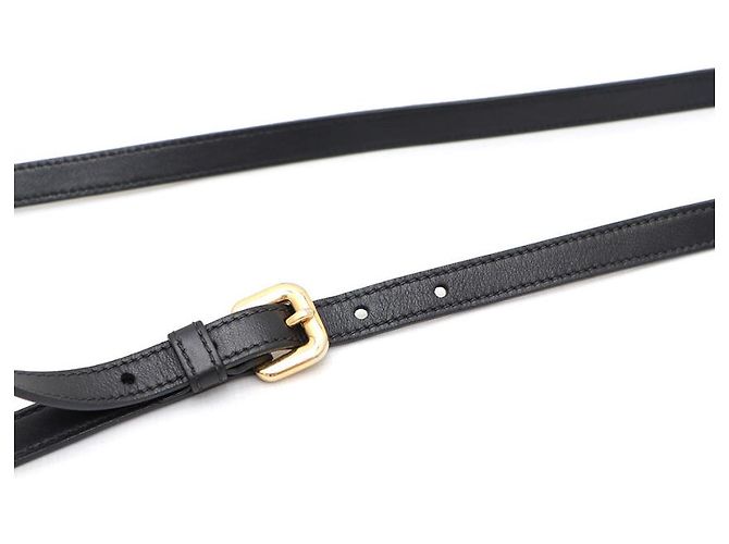 Prada Borsa mini a tracolla con patta VITELLO DINO placcata oro Nero - vista 18