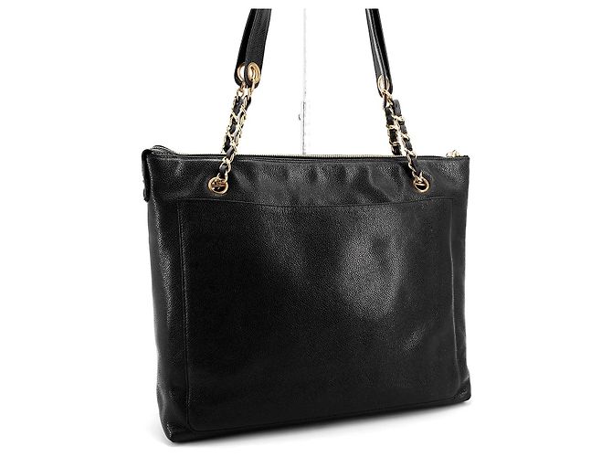 Chanel Borsa a tracolla Caviar Golden Ball Gold Chain Nero - vista 4