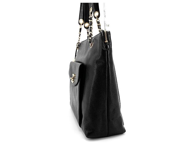 Chanel Borsa a tracolla Caviar Golden Ball Gold Chain Nero - vista 5