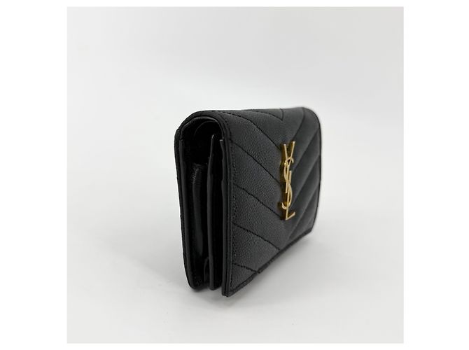 Saint Laurent Cartera Matelassé en Tono Dorado - vista 5