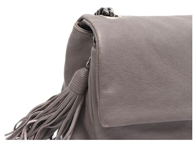 Saint Laurent Borsa crossbody a catena West Hollywood Marrone - vista 14