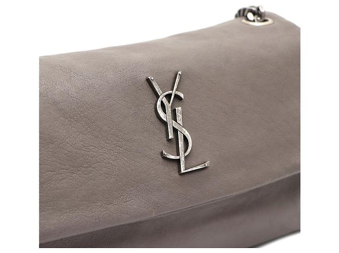 Saint Laurent Borsa crossbody a catena West Hollywood Marrone - vista 15