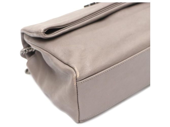 Saint Laurent Borsa crossbody a catena West Hollywood Marrone - vista 16
