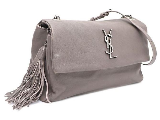 Saint Laurent Borsa crossbody a catena West Hollywood Marrone - vista 2