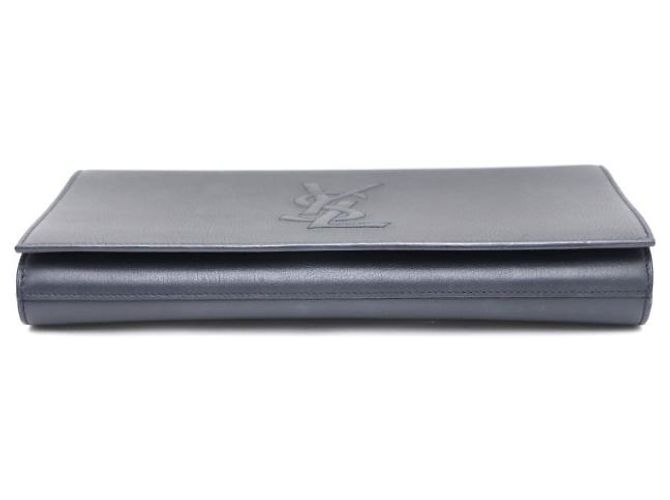 Saint Laurent Clutch con patta Monogram Blu - vista 16