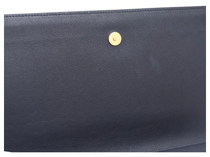 Saint Laurent Clutch con patta Monogram Blu - vista 17
