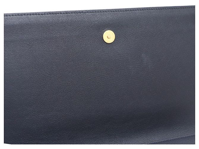 Saint Laurent Clutch con patta Monogram Blu - vista 8