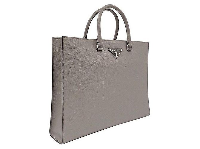 Prada Borsetta e borsa porta documenti in Saffiano Marrone - vista 3